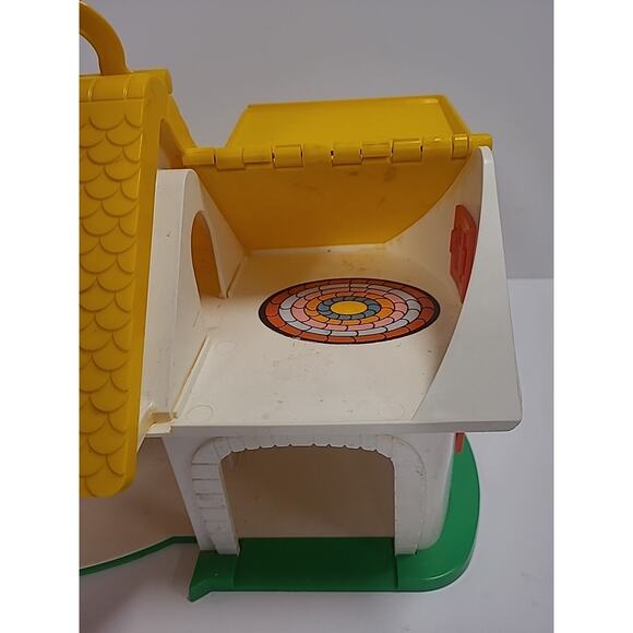 Playskool Hasbro Weebles Wobbles Cottage House Vintage 1973 Yellow White - Picture 7 of 15